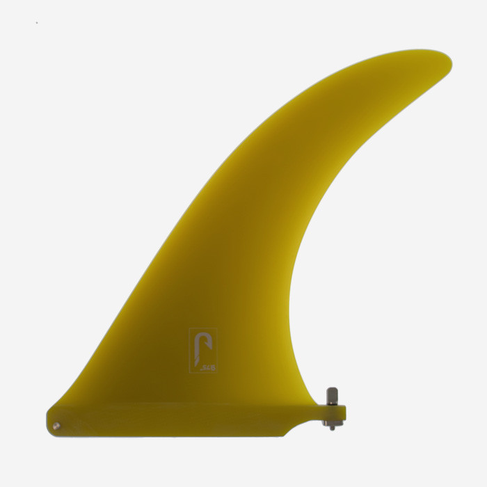 9.75" longboard single fin - Gold tint fiberglass
