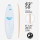 6'2'' SB Shortboard - Blue Density - latte 4mm Obs SURFBLANKS