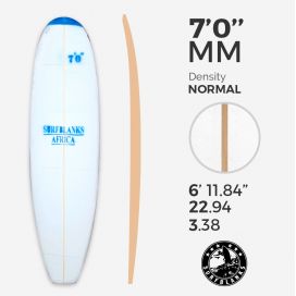 7'0'' MM Egg / Evolutive - Blue Density - latte 4mm Obs SURFBLANKS