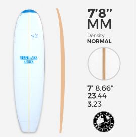 7'8'' MM FAT Egg / Evolutive - Blue Density - latte 6mm Obs SURFBLANKS