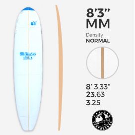 8'3'' MM Malibu - Densidad Azul - costilla 6mm Obs, SURFBLANKS