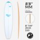 8'8'' MM Malibu - Densidad Azul - costilla 8mm Obs, SURFBLANKS