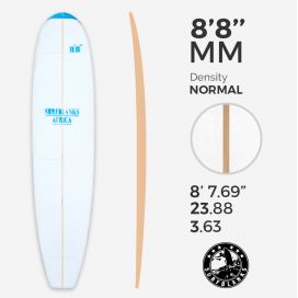8'8'' MM Malibu - Blue Density - latte 8mm Obs SURFBLANKS