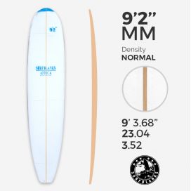 9'2'' MAL Longboard - Blue Density - latte 8mm Obs SURFBLANKS