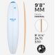 9'8'' MAL Longboard - Densidad Azul - costilla 8mm Obs, SURFBLANKS