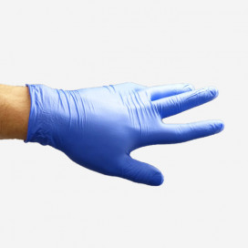 Paire de gants en nitrile, couleur bleu, taille 8/9 Large