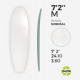 7'2'' Thick EPS - 7'2'' x 24" x 3,6", No Stringer, MARKO FOAM