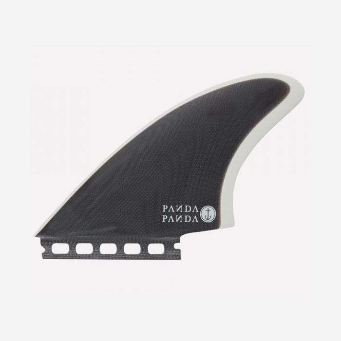 Captain Fin co. Twins / Keels Single Tab - Panda Fiberglass Black