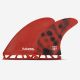 Thruster fins - Coffin Bros Control Series Red / Black fiberglass, FUTURES.