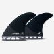 PYZEL - Medium RTM Hex Black Signature fins, FUTURES. 3 dérives