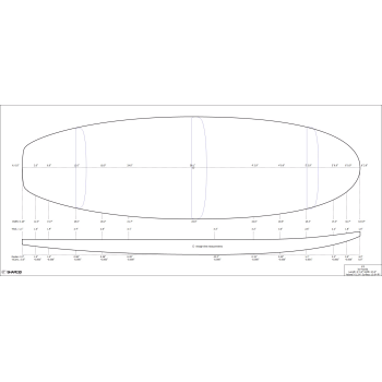 6'4'' F Fish - costilla 4mm Ply, POLYOLA