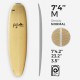 7'4'' M Malibu - 4mm Ply stringer, POLYOLA