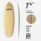 6'4'' F Fish - 4mm Cedar stringer, POLYOLA