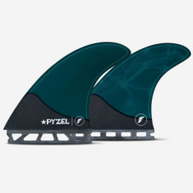 Quillas 5 fins - Pyzel Large Hex Pacific Blue, FUTURES.