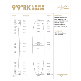 9'9'' GH Longboard - 4mm Ply stringer, POLYOLA