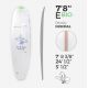 7'8'' E Egg - BIO FOAM Green density - costilla 5/16'' Basswood, ARCTIC FOAM