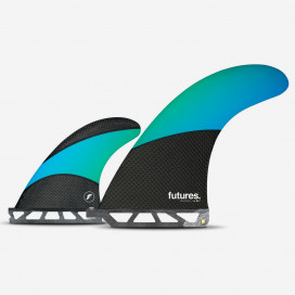 Futures longboard fin Techflex 2+1 - Blue / Green