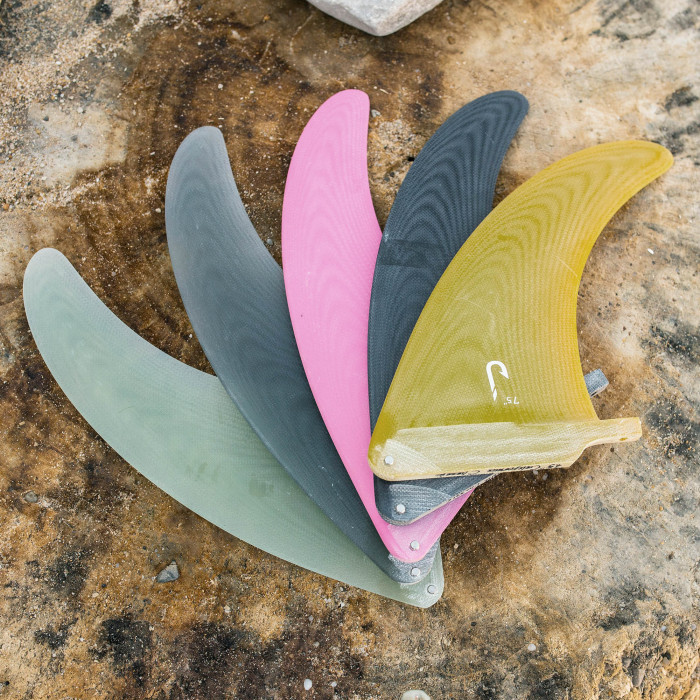 Quilla de longboard single 7.5" - Fibra rosa