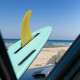 7.5" longboard single fin - Gold tint fiberglass