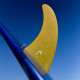 7.5" longboard single fin - Gold tint fiberglass