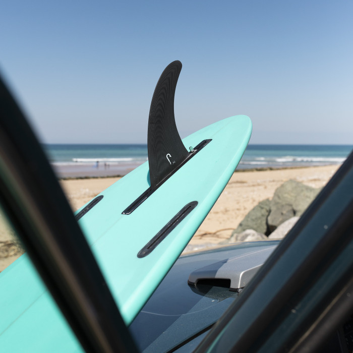 Quilla de longboard single 7.5" - Fibra black