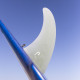 7.5" longboard single fin - Clear fiberglass