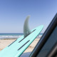 7.5" longboard single fin - Smoke tint fiberglass