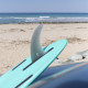 7.5" longboard single fin - Smoke tint fiberglass