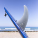 7.5" longboard single fin - Smoke tint fiberglass