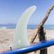 7.0" longboard single fin - Clear fiberglass