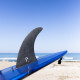 7.0" longboard single fin - Black tint fiberglass