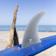 7.0" longboard single fin - Smoke tint fiberglass