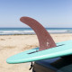 8.0" longboard single fin - Red fiberglass