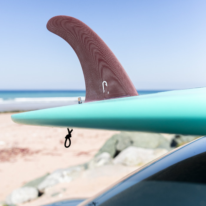 Dérive single longboard 8.0" - Fibre red, VIRAL SURF