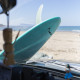 8.0" longboard single fin - Clear fiberglass