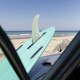 8.0" longboard single fin - Clear fiberglass