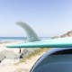 8.0" longboard single fin - Smoke tint fiberglass