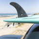 8.0" longboard single fin - Black tint fiberglass