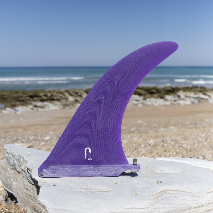 Quilla de longboard single 9.75" - Fibra mojado