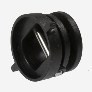 PLUG DE LEASH NEGRO 25mm con barra de acero