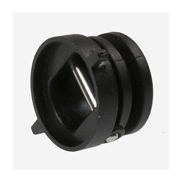 PLUG DE LEASH NEGRO 25mm con barra de acero