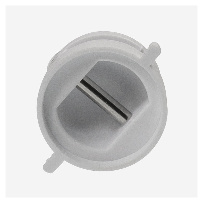 PLUG DE LEASH BLANCO 25mm con barra de acero