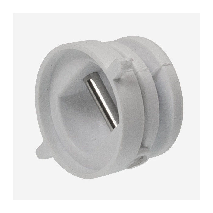 WHITE 25MM METAL LEASH PLUG