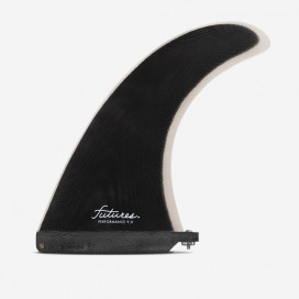 Dérive longboard - Performance Fiberglass solid Black / Grey 9", FUTURES.