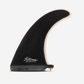 Longboard fin - Performance Fiberglass solid Black / Grey 8", FUTURES.