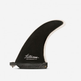 Longboard fin - Performance Fiberglass solid Black / Grey 6", FUTURES.