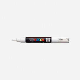 WHITE POSCA PAINT MARKER PC1MC (1mm extra fine point)