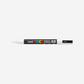 WHITE POSCA PAINT MARKER PC3M (1.5mm fine point)