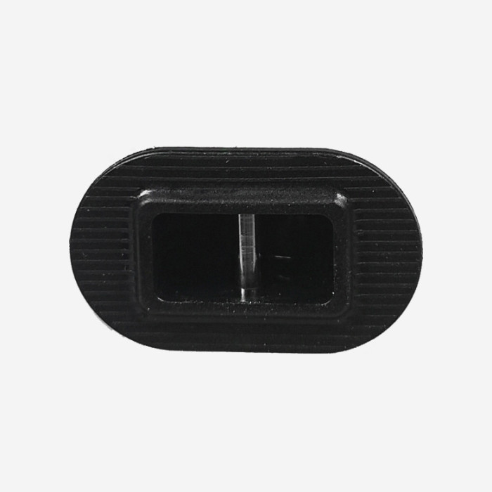Plug de invento negro con collar - barra de metal