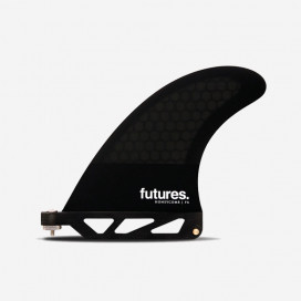 Dérive longboard - F6 Honeycomb center fin smoke and black - US Base, FUTURES.